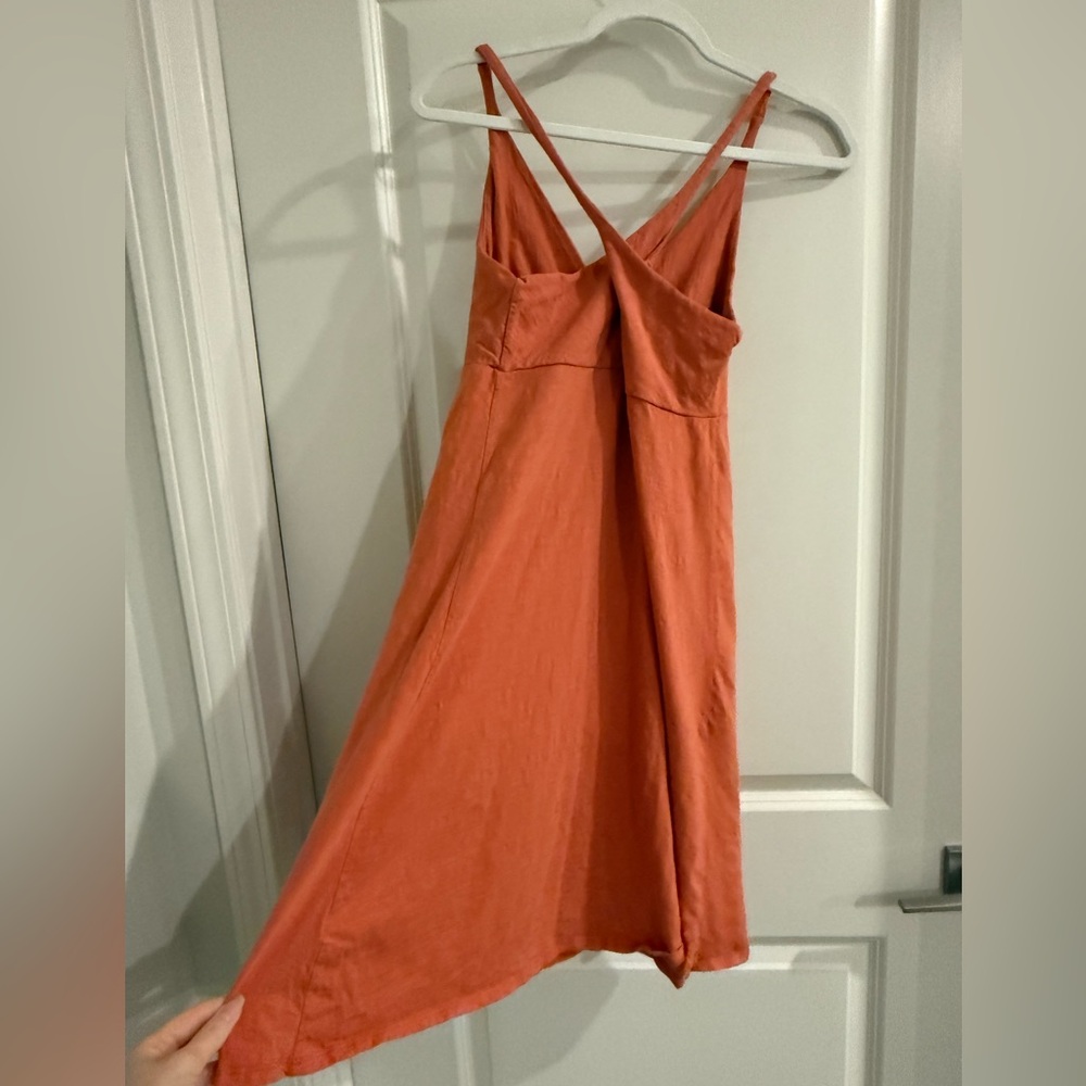 Patagonia Organic Cotton Amber Dawn Dress-Coral Orange - Picture 4 of 10